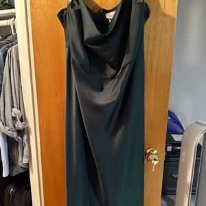 BHLDN Dark Green Midi Dress